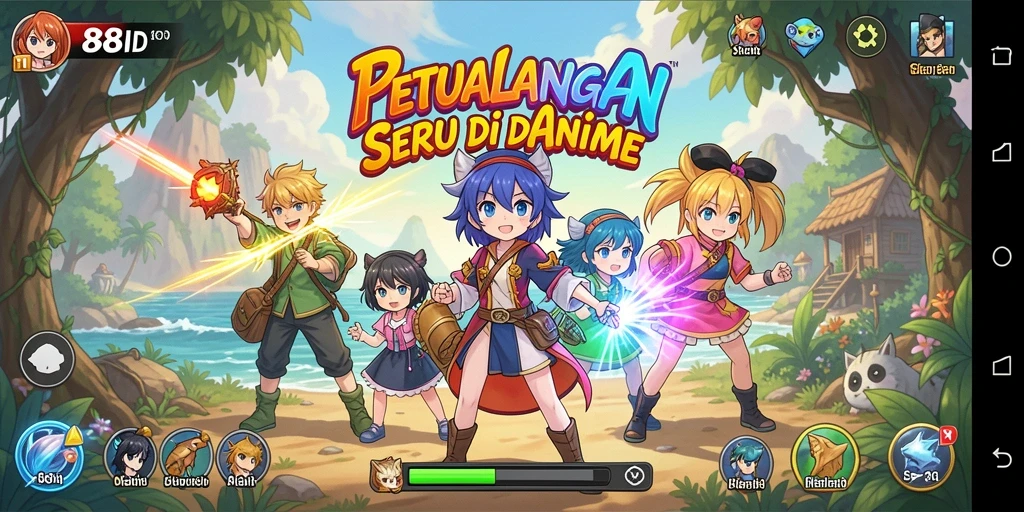 Tampilan menarik dari gameplay 88ID yang penuh warna.