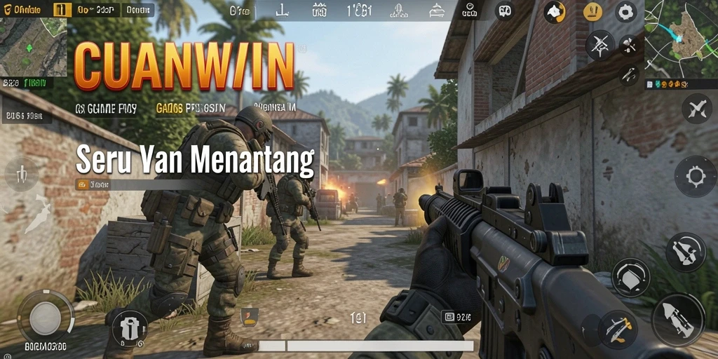 Gameplay seru <strong>CUANWIN</strong> dengan aksi tembak-menembak yang intens.