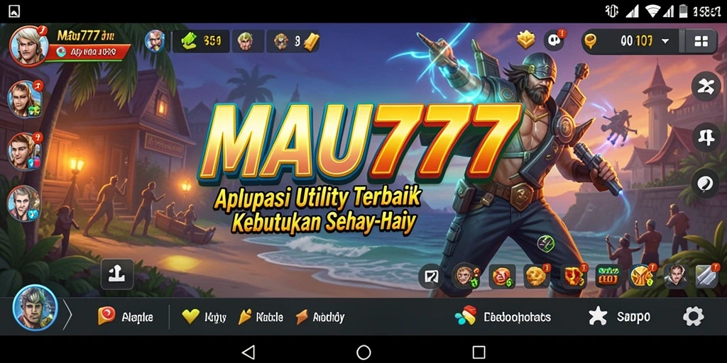 Tampilan antarmuka aplikasi MAU777 yang menarik dan fungsional.