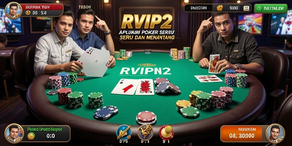Tampilan menarik dari gameplay Poker RVIP2 yang seru.