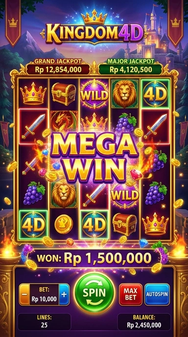 Tampilan antarmuka kindom4d yang ramah pengguna.